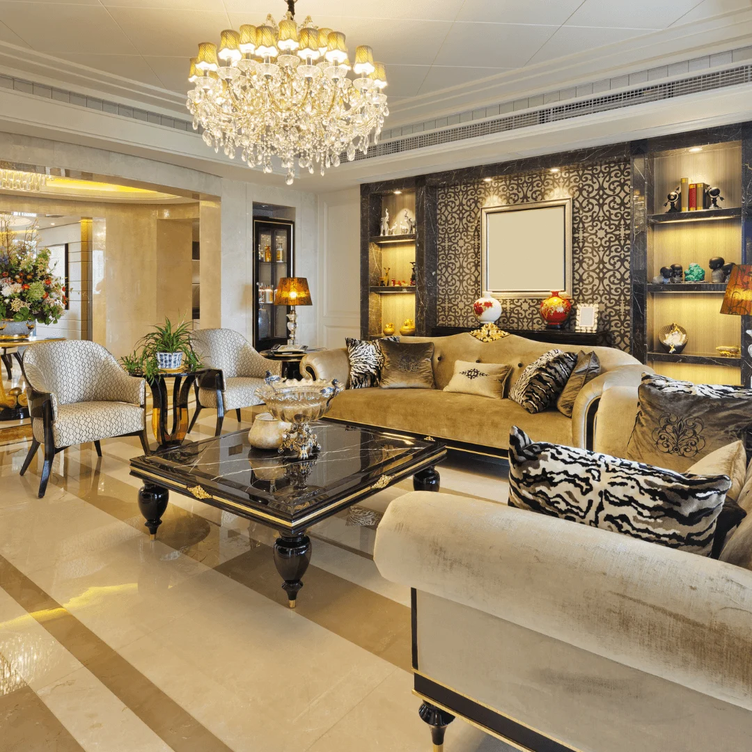 Complete home interiors for a Bangalore apartment with living and dining design